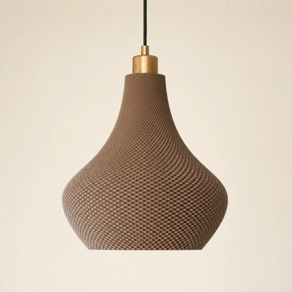 Luminária Pendente Orgânica com Design Ondulado